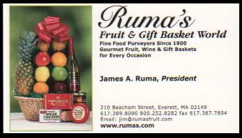 Ruma's Fruit Business Card