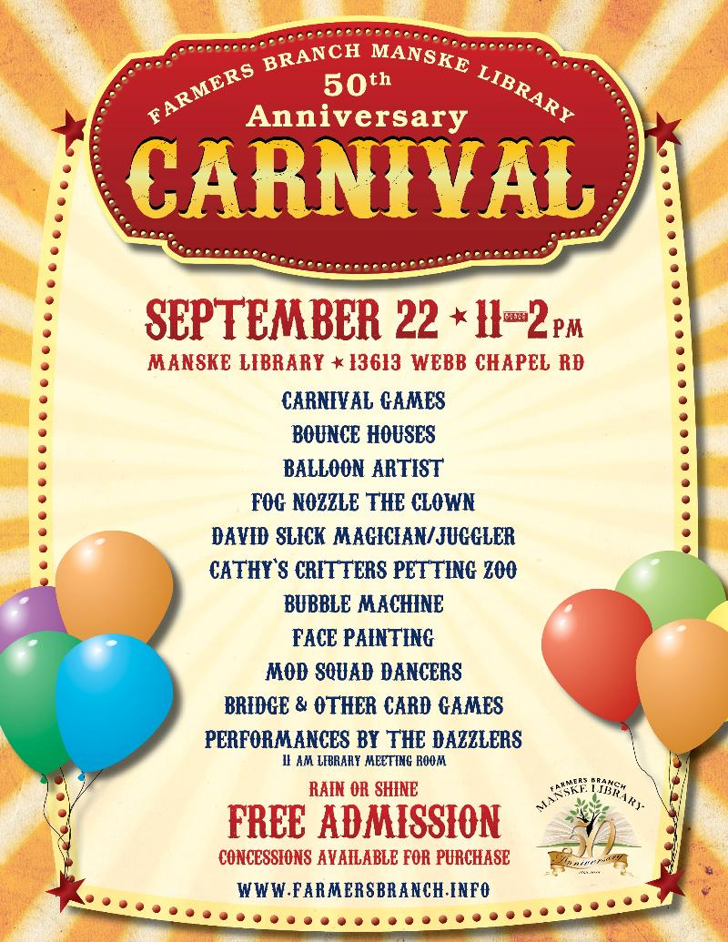 Library carnival flyer