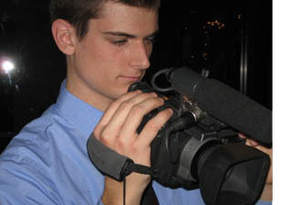Jeremy Huss adjusting camera
