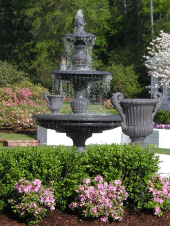 Fountain and Urns by Stone Garden