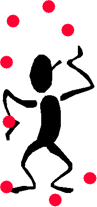 figure juggling balls and dropping some