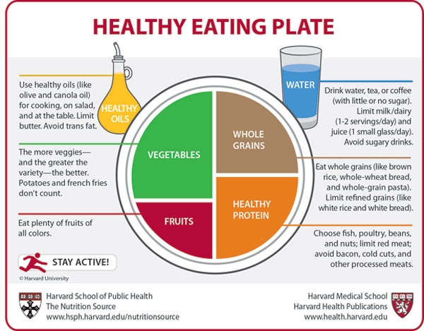 HSPH healthy eating plate
