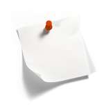 Thumbtack with paper