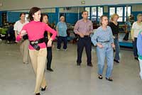 seniors line dancing