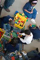 children playing with legos