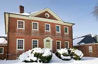 montpelier mansion covered in snow
