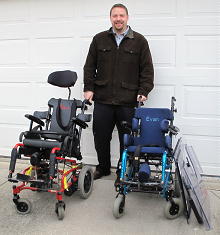 Michael Kubik with Wheelchairs