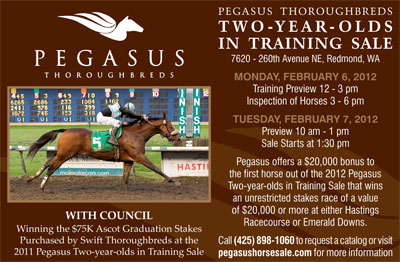 2012 Pegasus Thoroughbreds 2YO in Training Sale