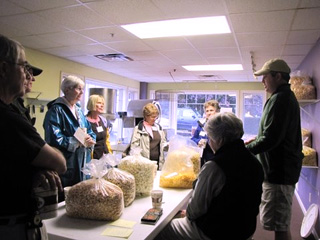 Photo of CSC members visiting Coastal ME Popcorn Co.
