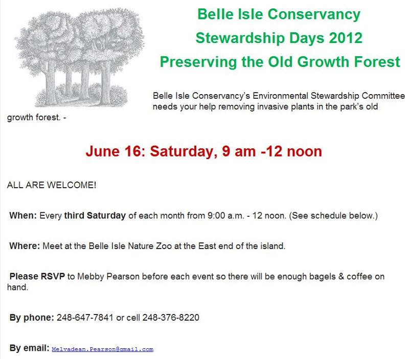 Belle Isle Stewardship Days 1