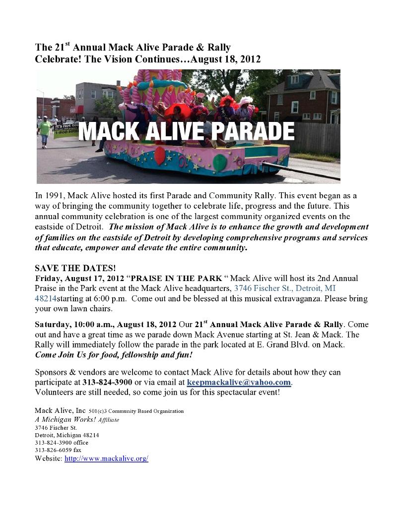 Press Release-Mack Alive 21st Annual ParadeRally