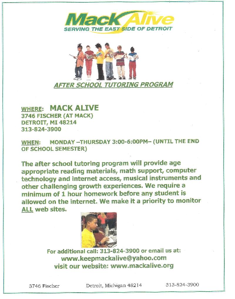 Mack Alive after school program