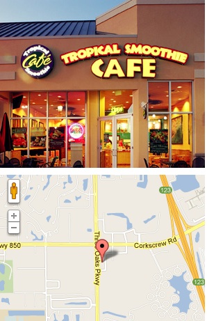Tropical Smoothie Cafe store & map