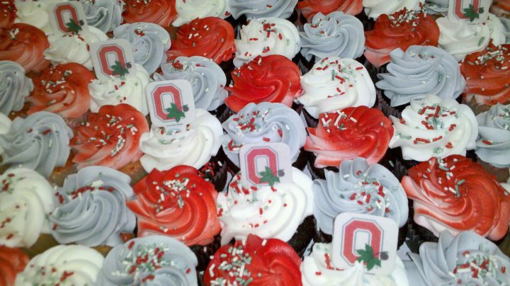 Ohio State Cupcakes