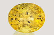 7.52 carat unheated yellow sapphire