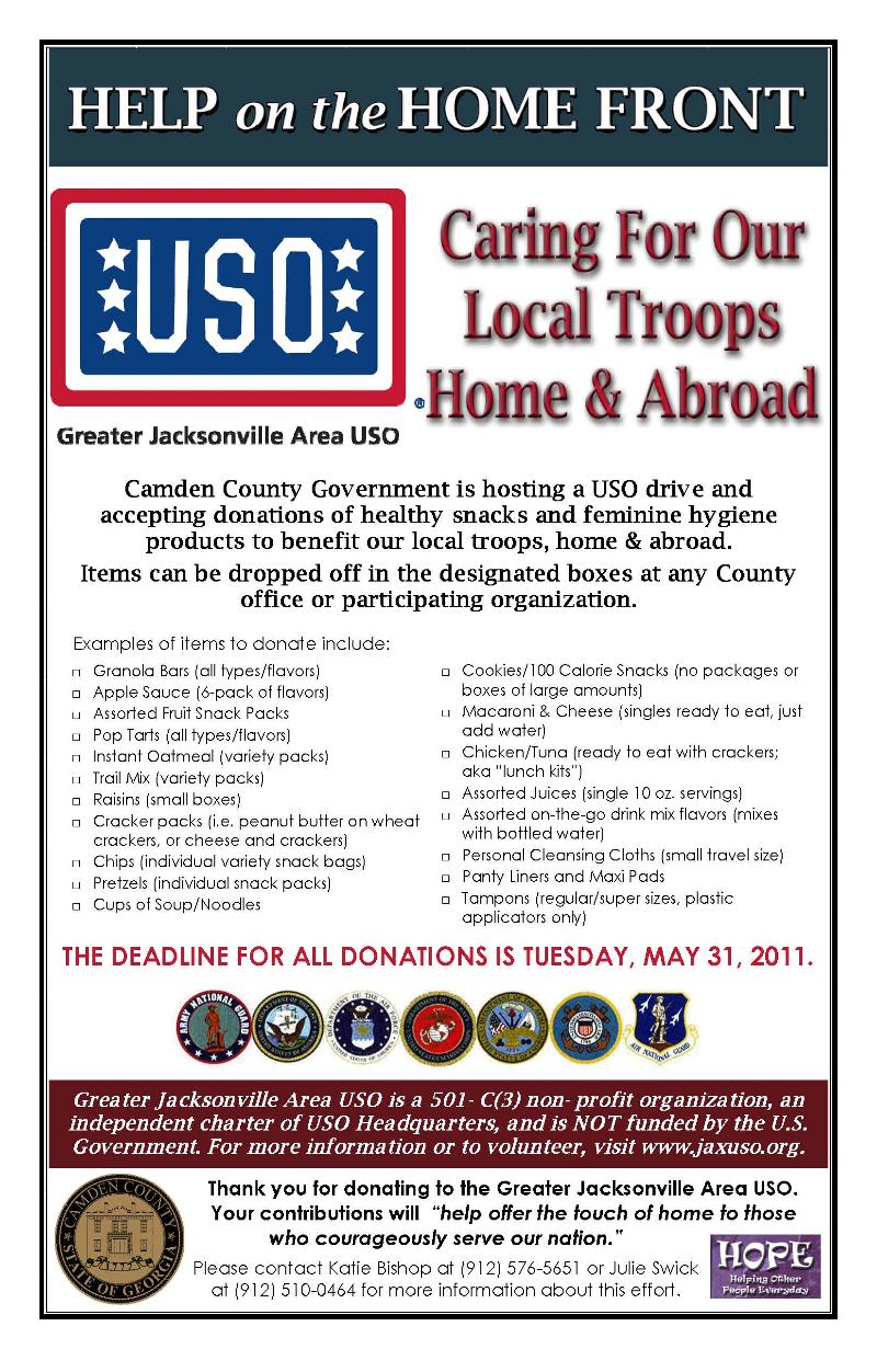 USO Drive Flyer