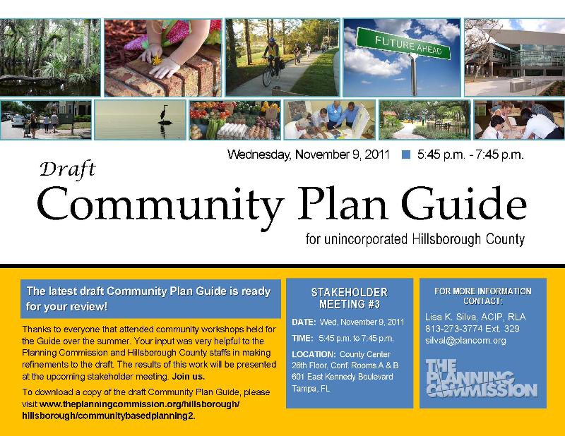 Join us for the next Community Plan Guide Meeting on November 9th!