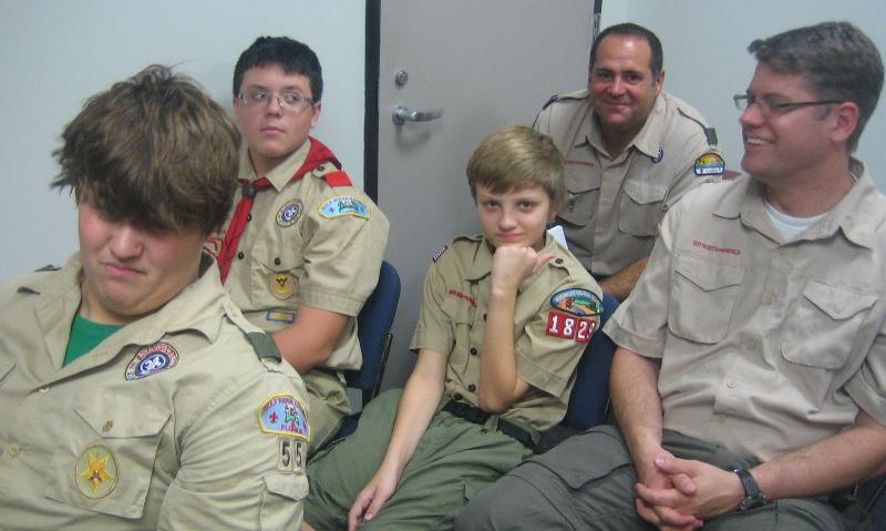 Young scouts from the Keystone-Odessa Community attend the Community Plan Public Hearing.