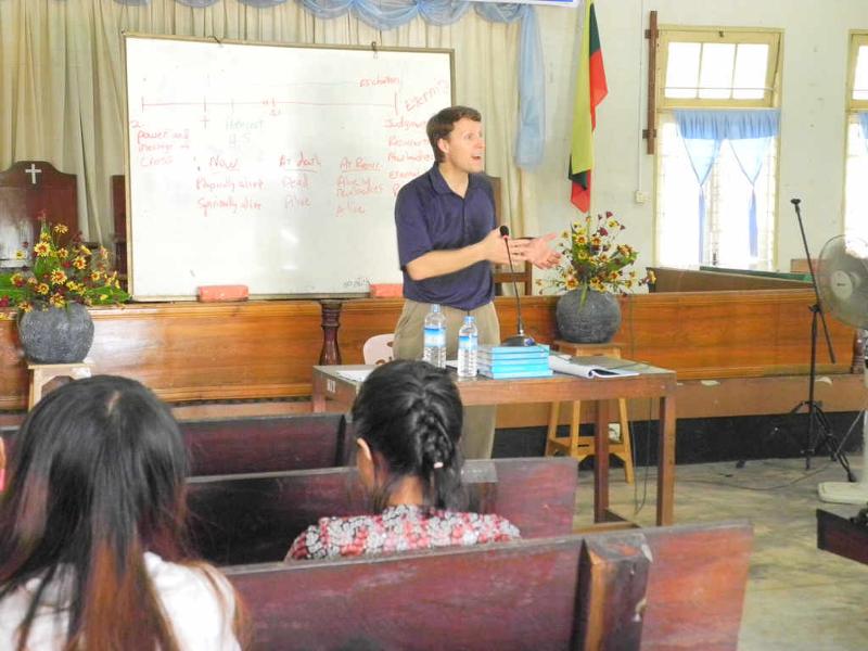Tim teaching NTT in chapel