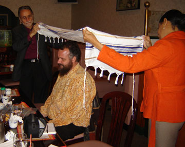 DS  covered w prayer shawl