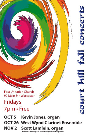 First Unitarian Worcester Fall classical concerts poster