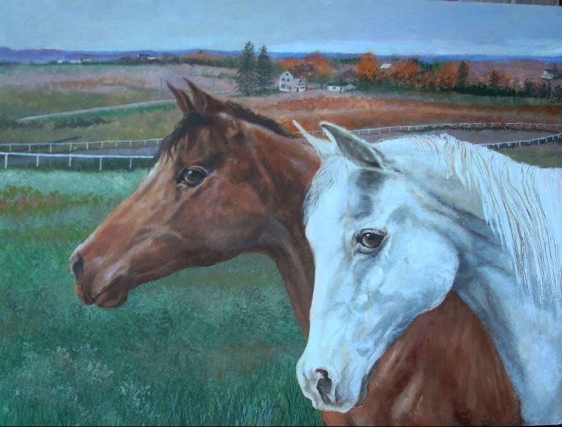 Painting that was donated to BMP Humane Society fund raiser done by Carolyn Carr