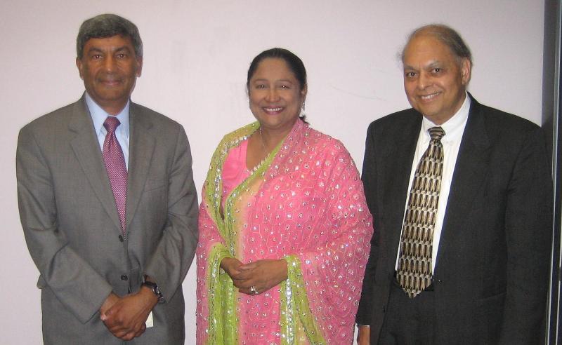 Trinidad PM Kamla Persad Bissessar with GOPIO Officials