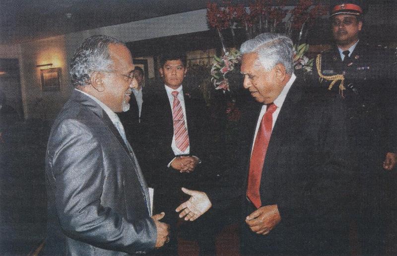 GOPIO Intl Coordinator Kulathakal with Singapore President S.R. Nathan
