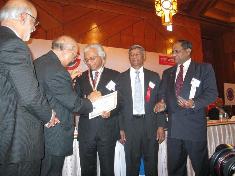 T.K.A. Nair being inducted GOPIO's Honor Roll at GOPIO Banquet, Jan. 2011