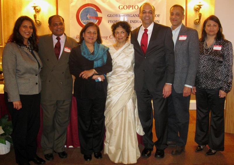 GOPIO Officials with Dr. Maya Chadda, March 11, 2011