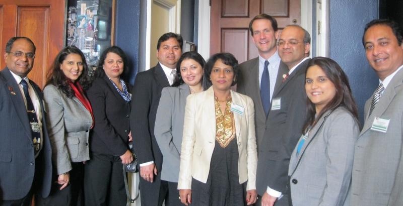GOPIO-CT delegation with Congressman Jim Himes before Congressional Luncheon