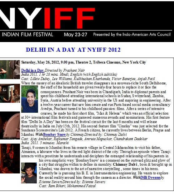 GOPIO Sponsors New York Indian Film Festival Movie Screening Delhi in Day