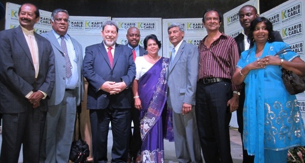 GOPIO Conference in St. Vincent. President Gonsalves with organizers