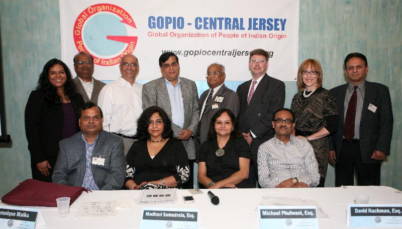 GOPIO Central Jersey Immigration Seminar, speakers with organizers