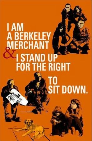 Berkeley Merchant Stand Up for the Right to Sit Down Poster