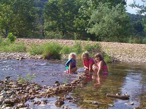 kids in creek