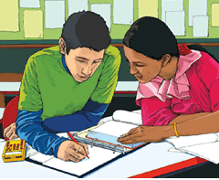 Boy and Girl Studying Factbook 2008