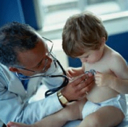 baby visits doctor
