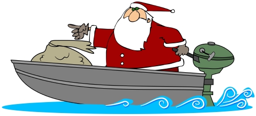 Santa in Boat