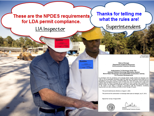 LIA Enforcement MUST meet NPDES requirements