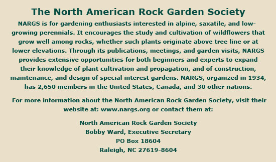 Rock Garden Society Sidebar