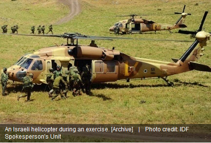 troops airlifted to golan