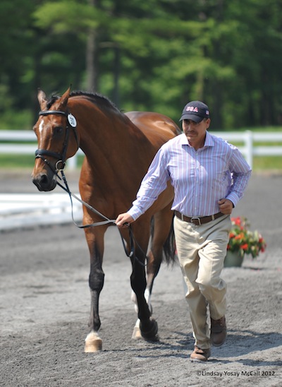 Ramon Morales Gomez and Eleanor Brimmer's horse Carino H at 2012 USEF Paralympic Selection Trials/ National Championships by Lindsay Y McCall