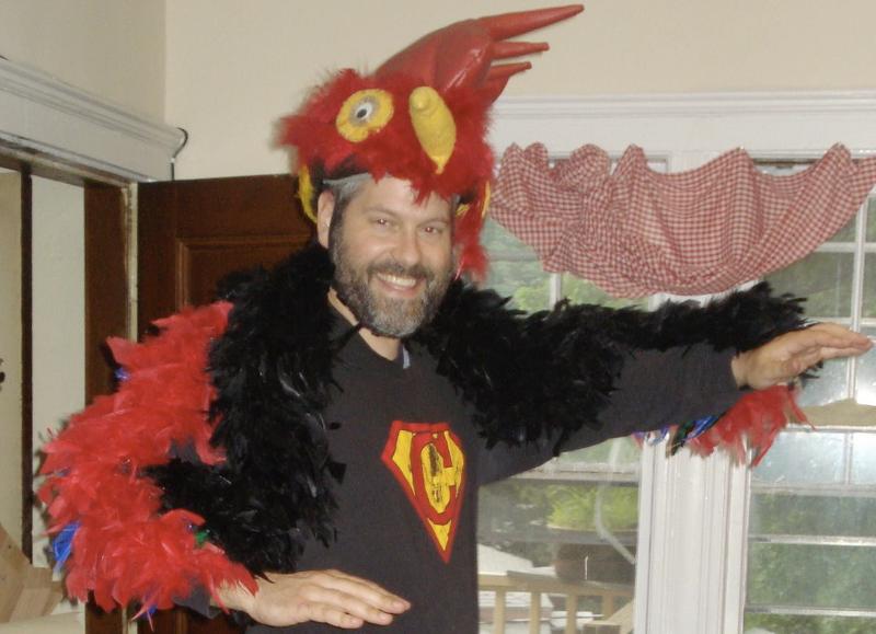 David in a Rooster Costume