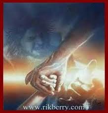 God holding man's hand