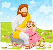 Image Jesus hugging child