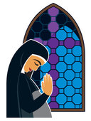image praying nun