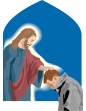 image Jesus praying for a man