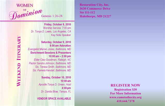 Women of Dominion Conference 2