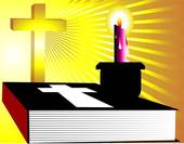 Bible   Cross  Candle